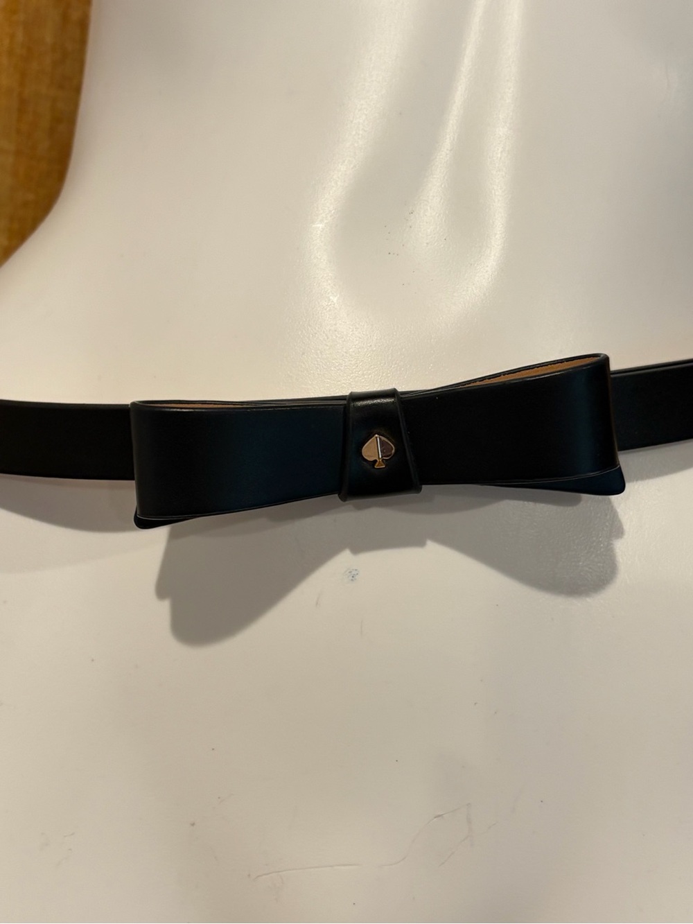 kate spade Black Bow Vegan Leather Belt Cincher
